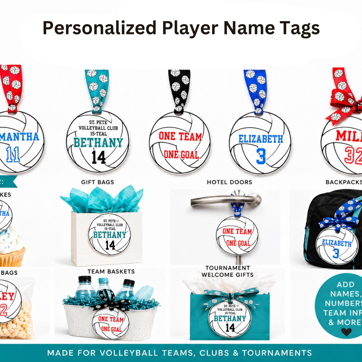 Volleyball Senior Night Locker Sign Editable 5 Inch Player Name Number