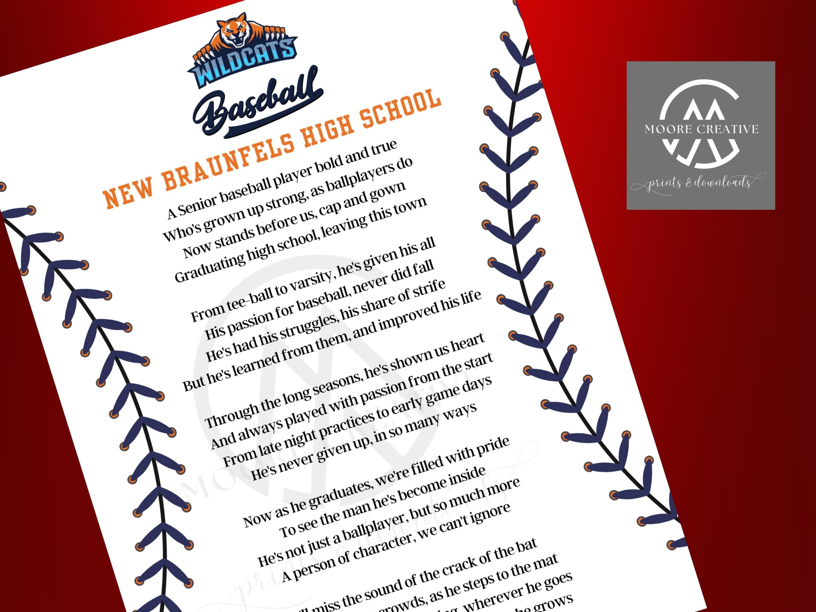 Baseball Gifts for Seniors, Custom Baseball Player Senior Night Gift, High School Baseball, Baseball Team Gifts, Graduation Gift Ideas, 2025