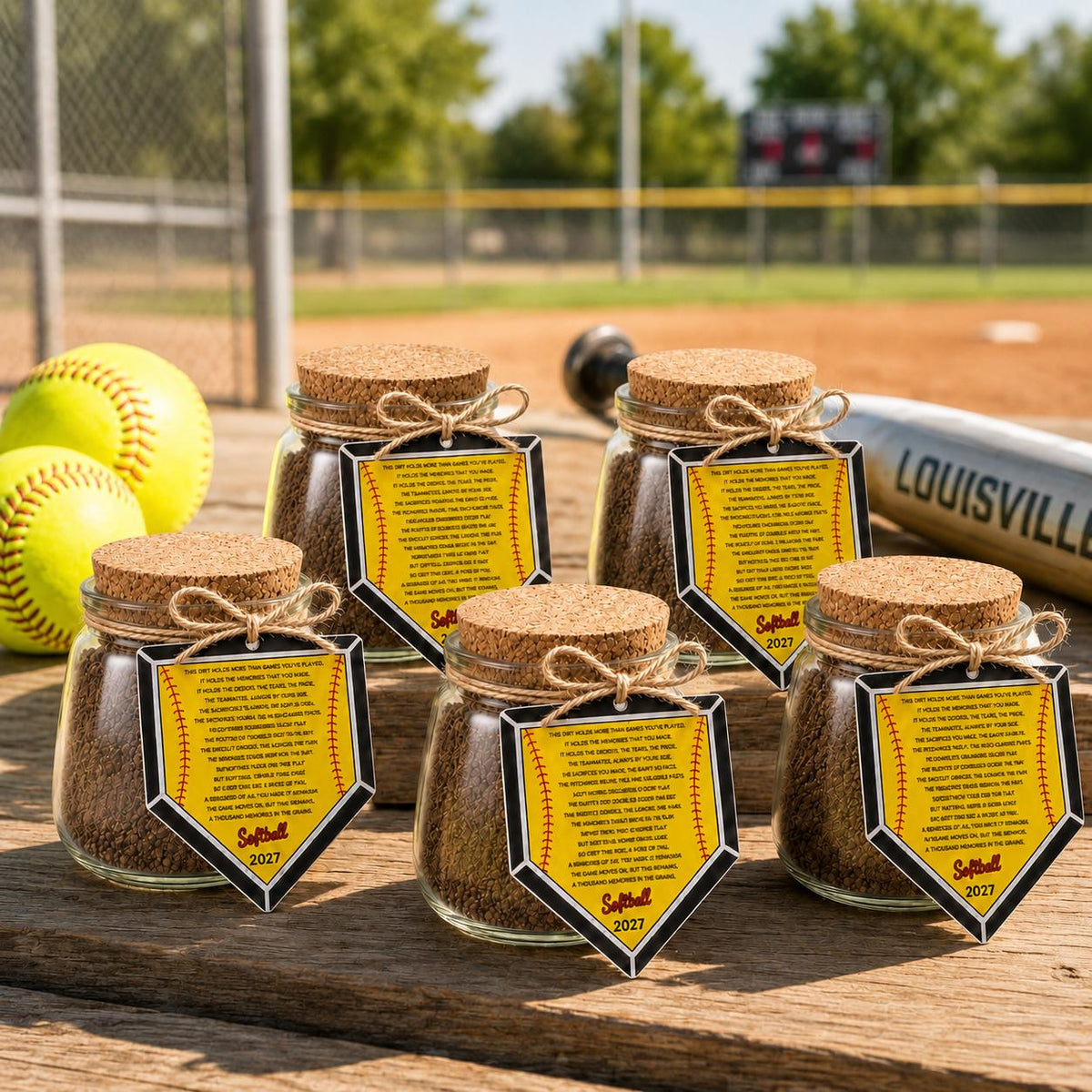 Jar of Dirt Poem SOFTBALL Player Keepsake Gift Sentimental Team Gift Tags Senior Night Softball Plate Instant Download Class of 2026 2027