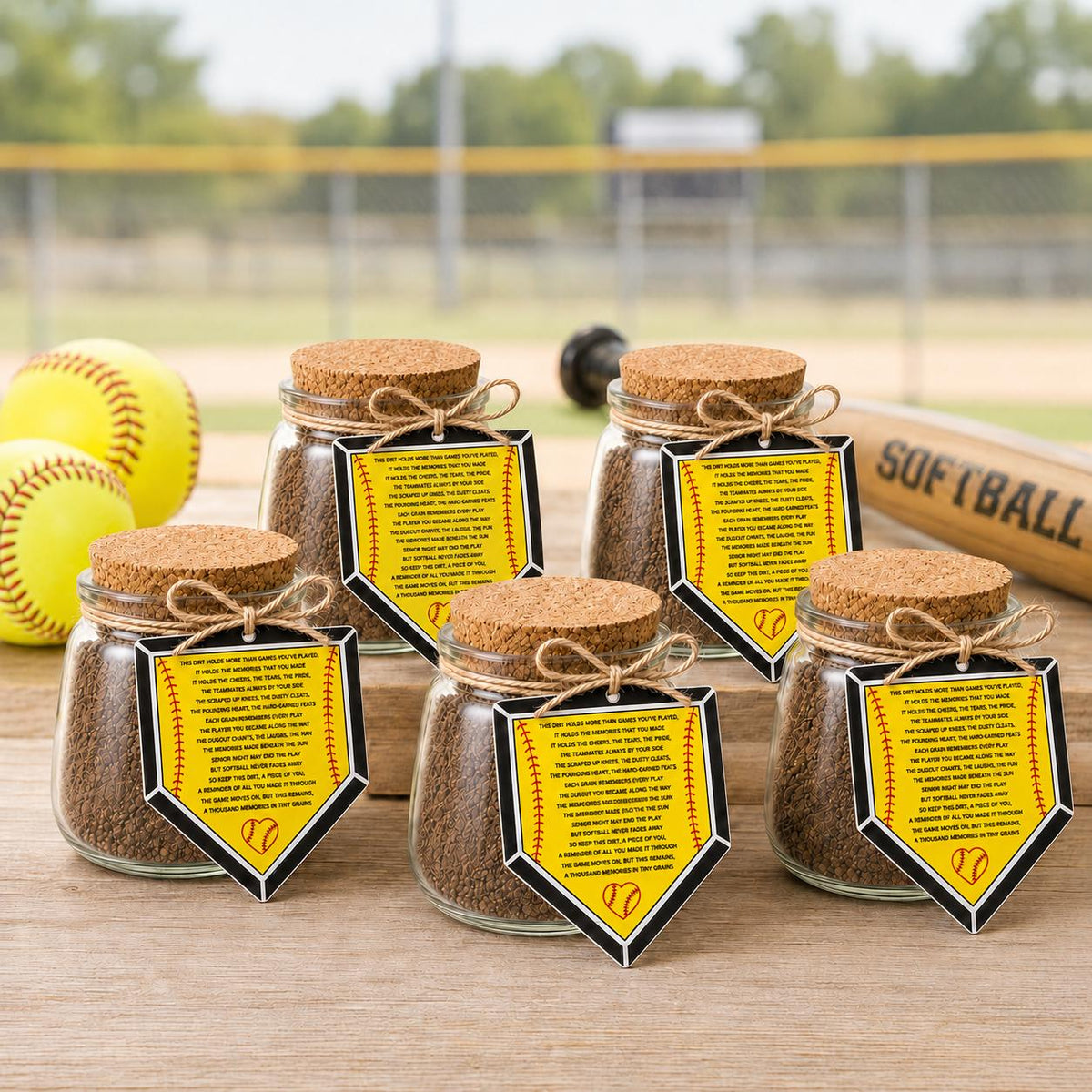 Jar of Dirt Poem SOFTBALL Player Keepsake Gift Sentimental Team Gift Tags Senior Night Softball Plate Instant Download Class of 2026 2027