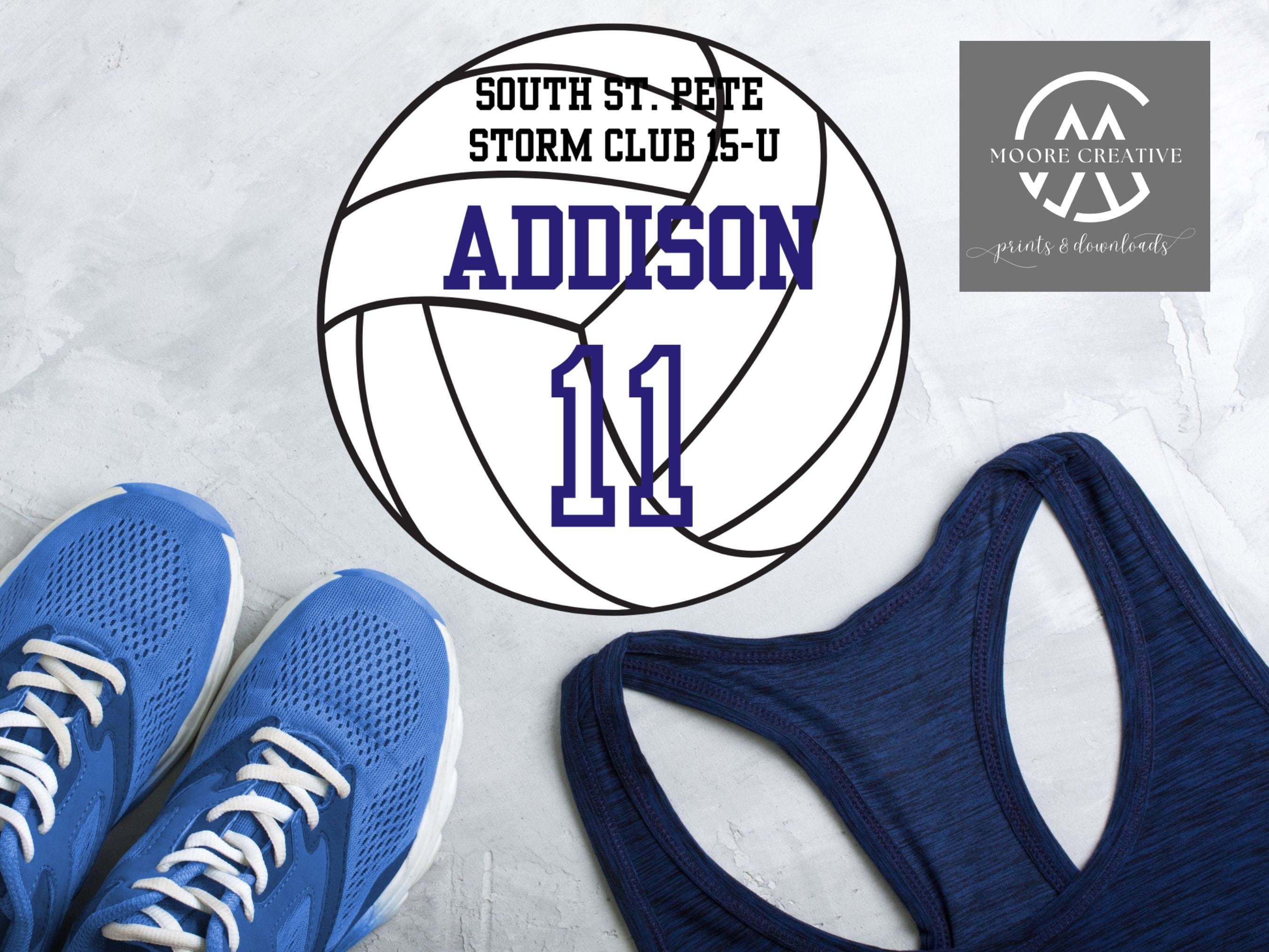 5" Volleyballs Editable Names and Player Numbers DIY Template Printable DIY Print at Home Volleyball Team Party Volleyball Download Gifts