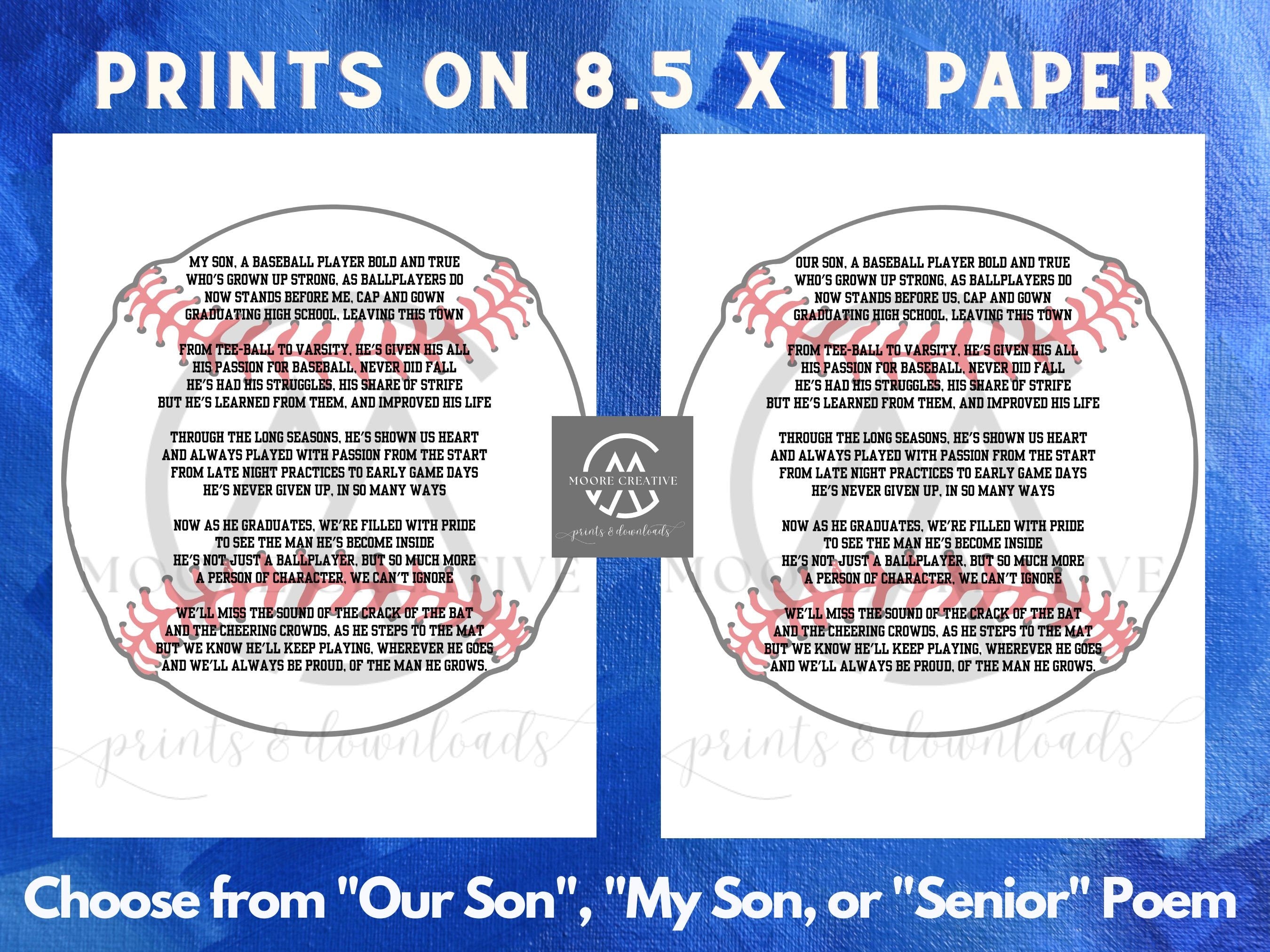 Senior Baseball Graduation Gift Senior Baseball Gifts High School Senior Baseball Gift