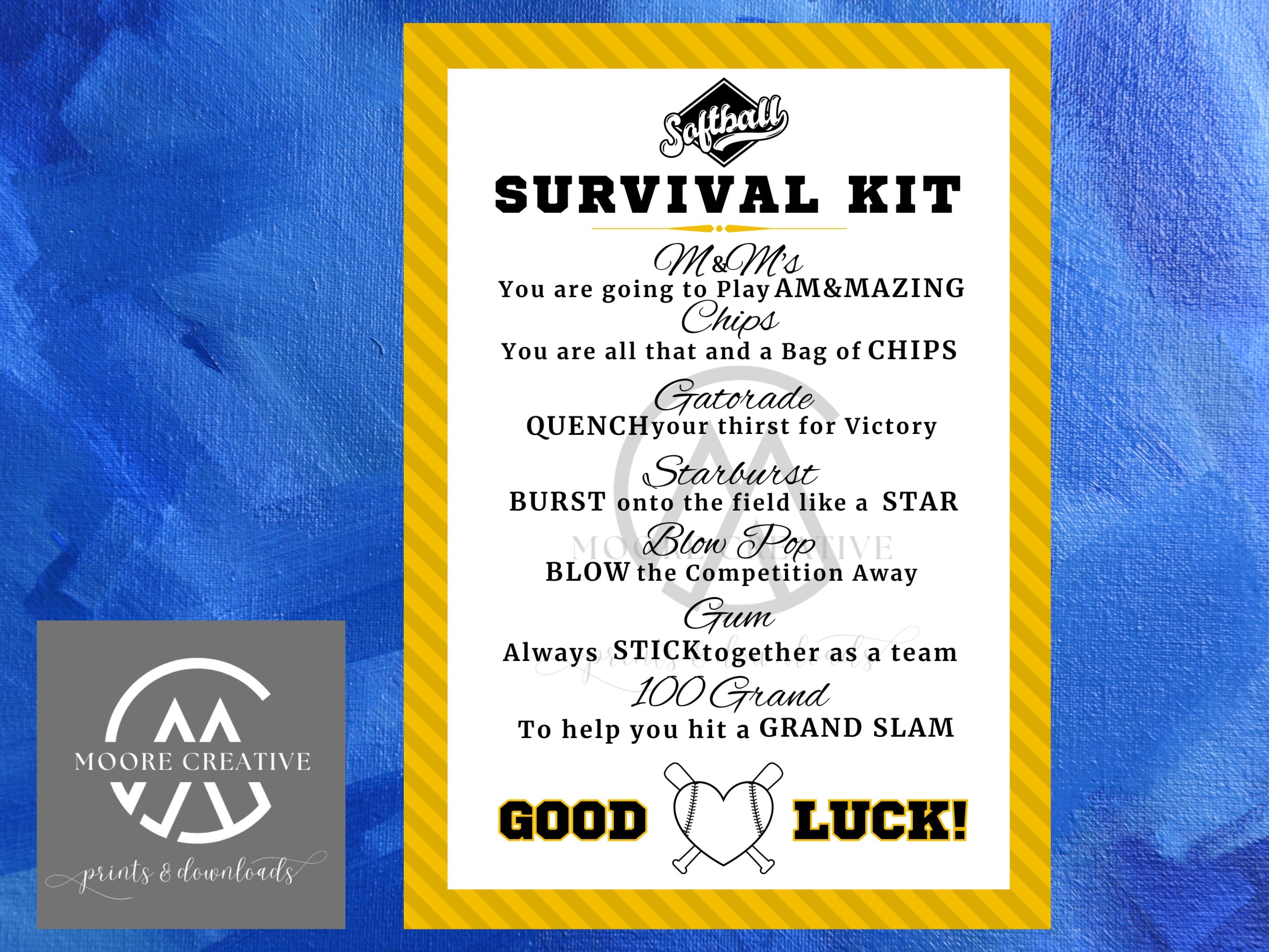 Softball Name Tag SVG, Printable Gift Tags Softball, Good Luck Softball Gift Tag, Softball Gift Bag Tag, Softball Tags Survival Kit, Luck