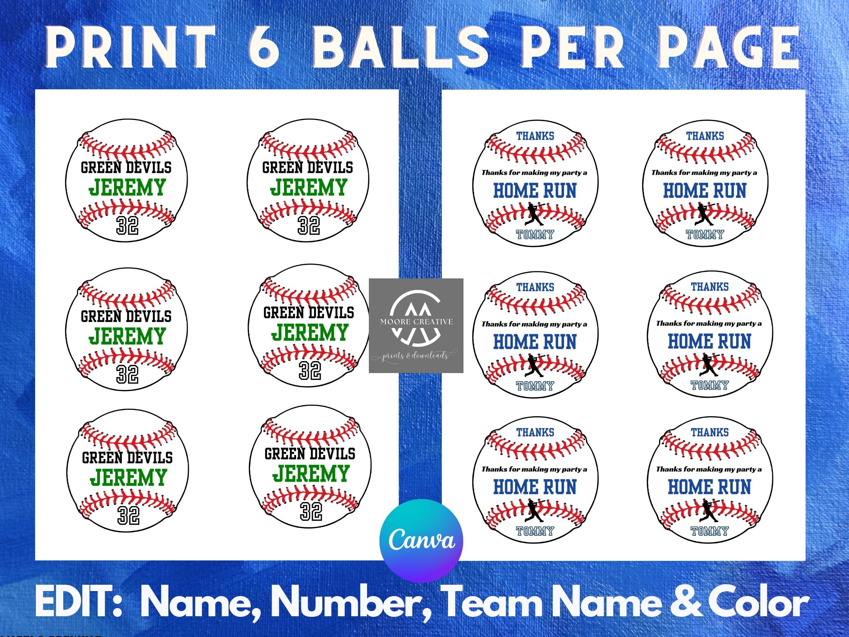 custom baseball prints