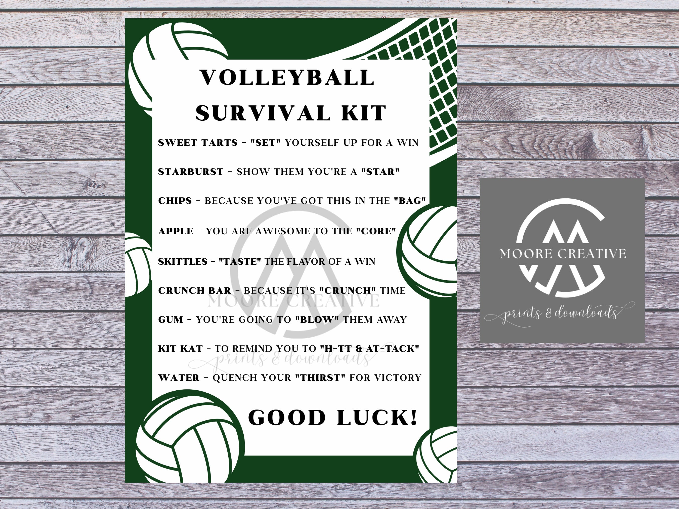 volleyball survival kits prints