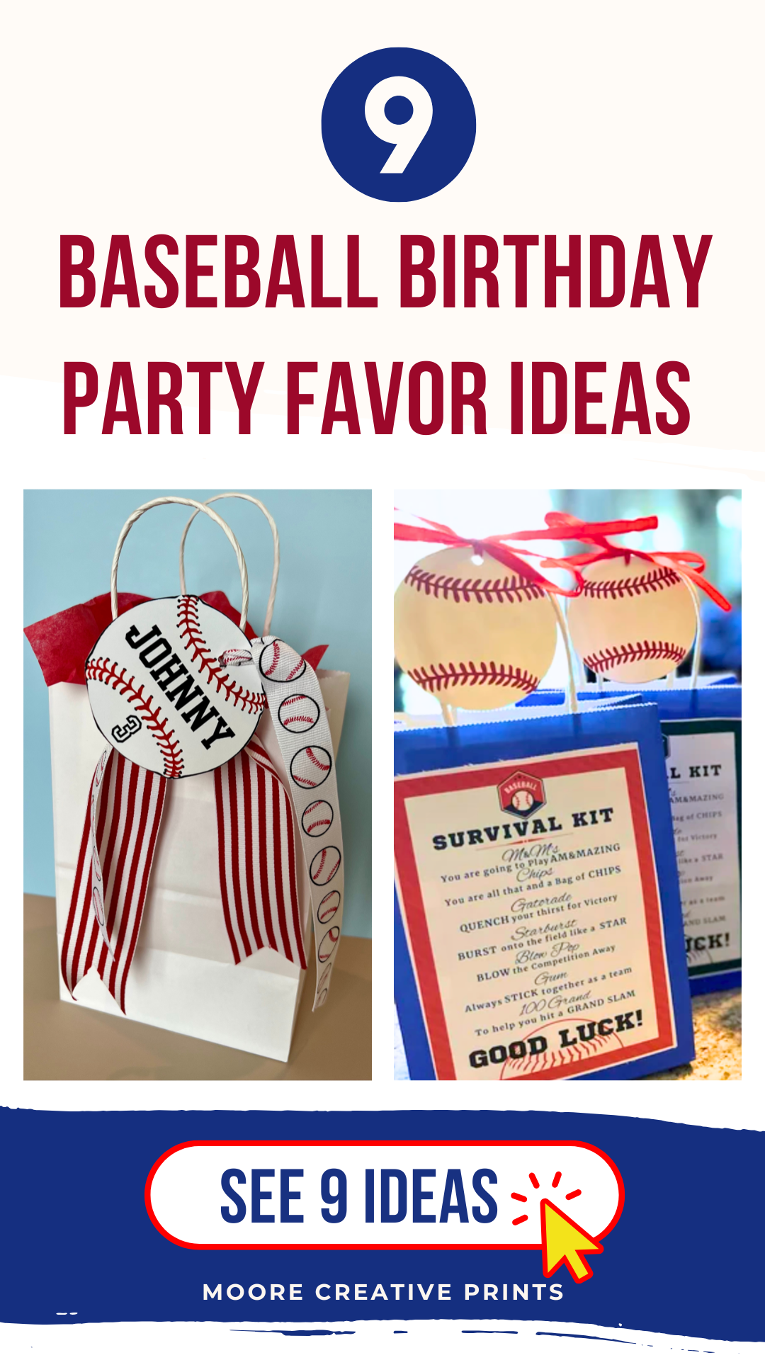 baseball birthday party favor ideas