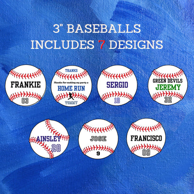 Baseball Name Tag Printable Editable Instant Download 3" Customizable Favor Tags for Birthday DIY Baseball Mom Team Bag Tags Gift Tag Prints