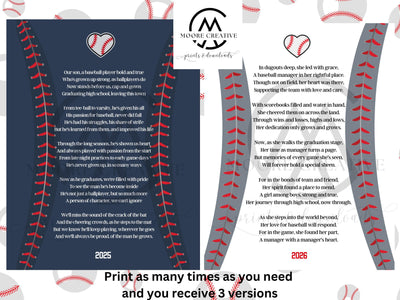 Senior Baseball Team Print Instant Download Baseball Team Instant Download