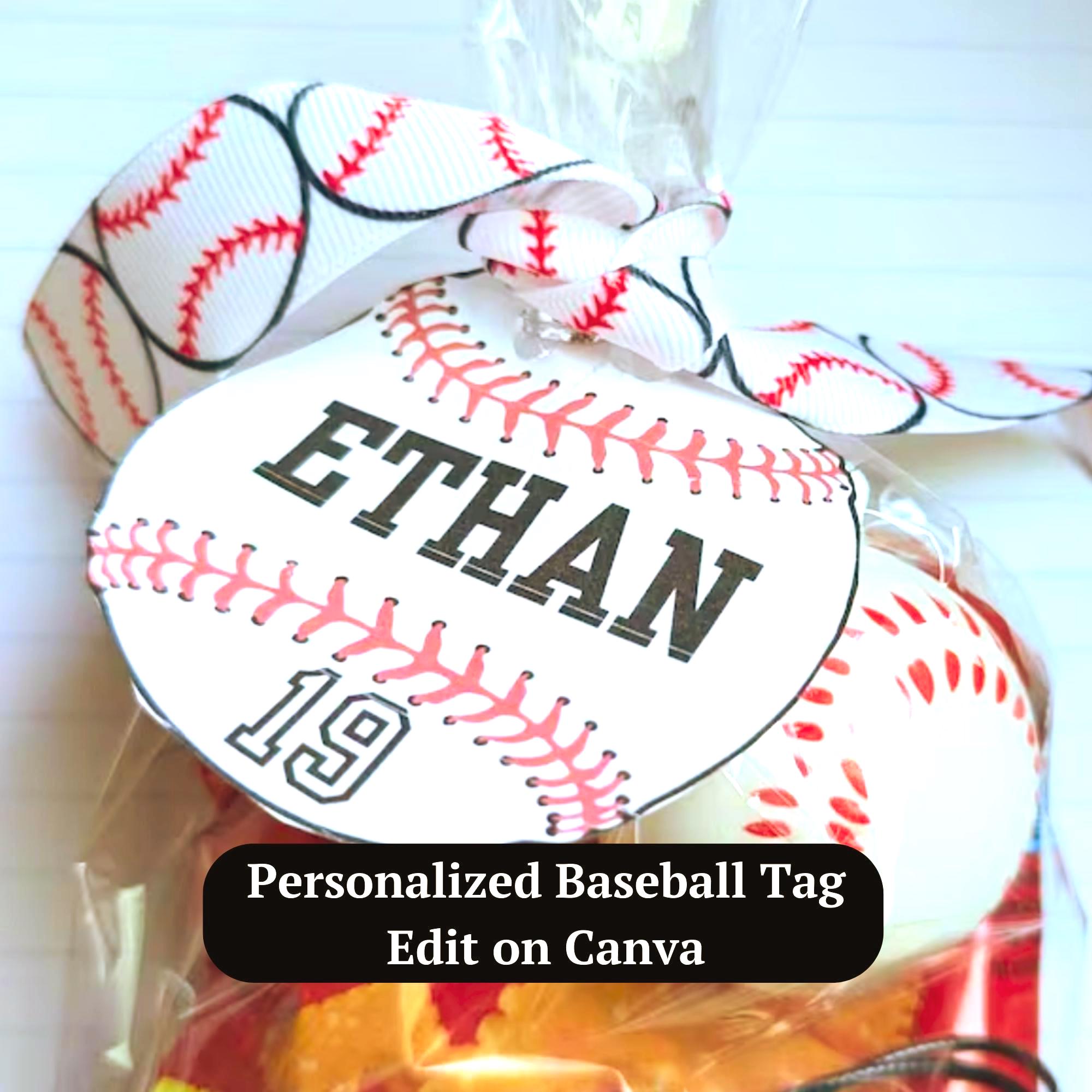 Baseball Favor Tags Baseball Game Day Snack Bag Tag