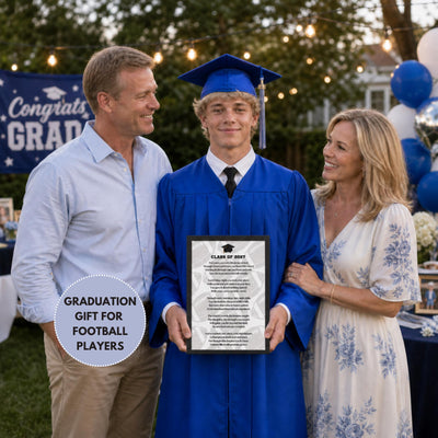 Football Graduation Gift for Boys Class of 2027 Printable Keepsake Poem Senior