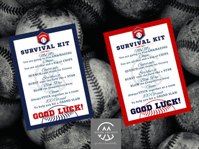 Custom Baseball Coaches Survival Kit, Baseball Team Gifts, Survival Kits, Team Survival Kit, Digital, Favors for Tournaments, Gift Tag