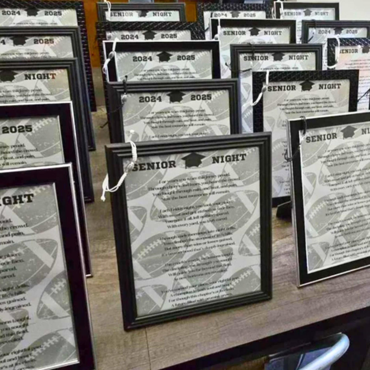 Senior Night Football Gift Senior Football Mom Gift to Son Football Poem Football Banner Graduation Gift Class of 2027 Instant Download PDF