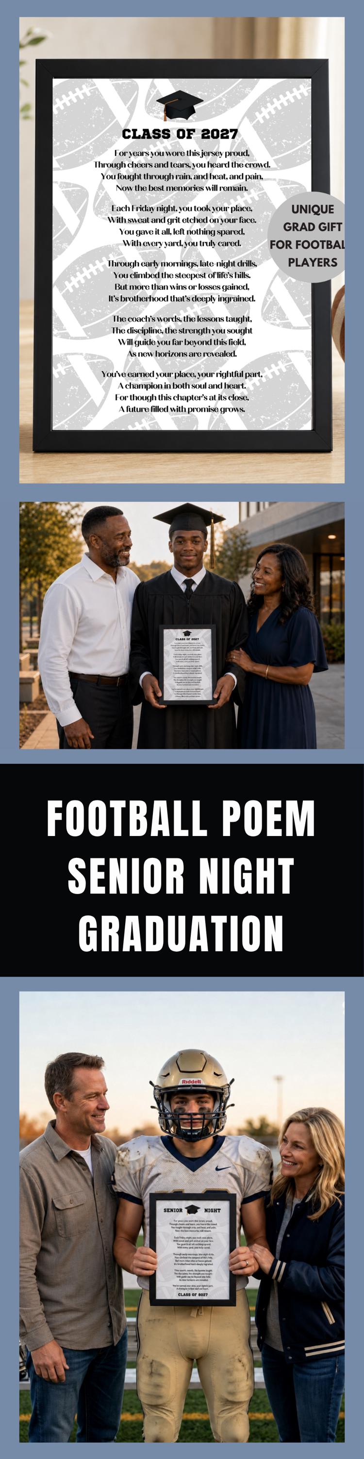 Football Senior Night Senior Football Team Gift Senior Night Football Players