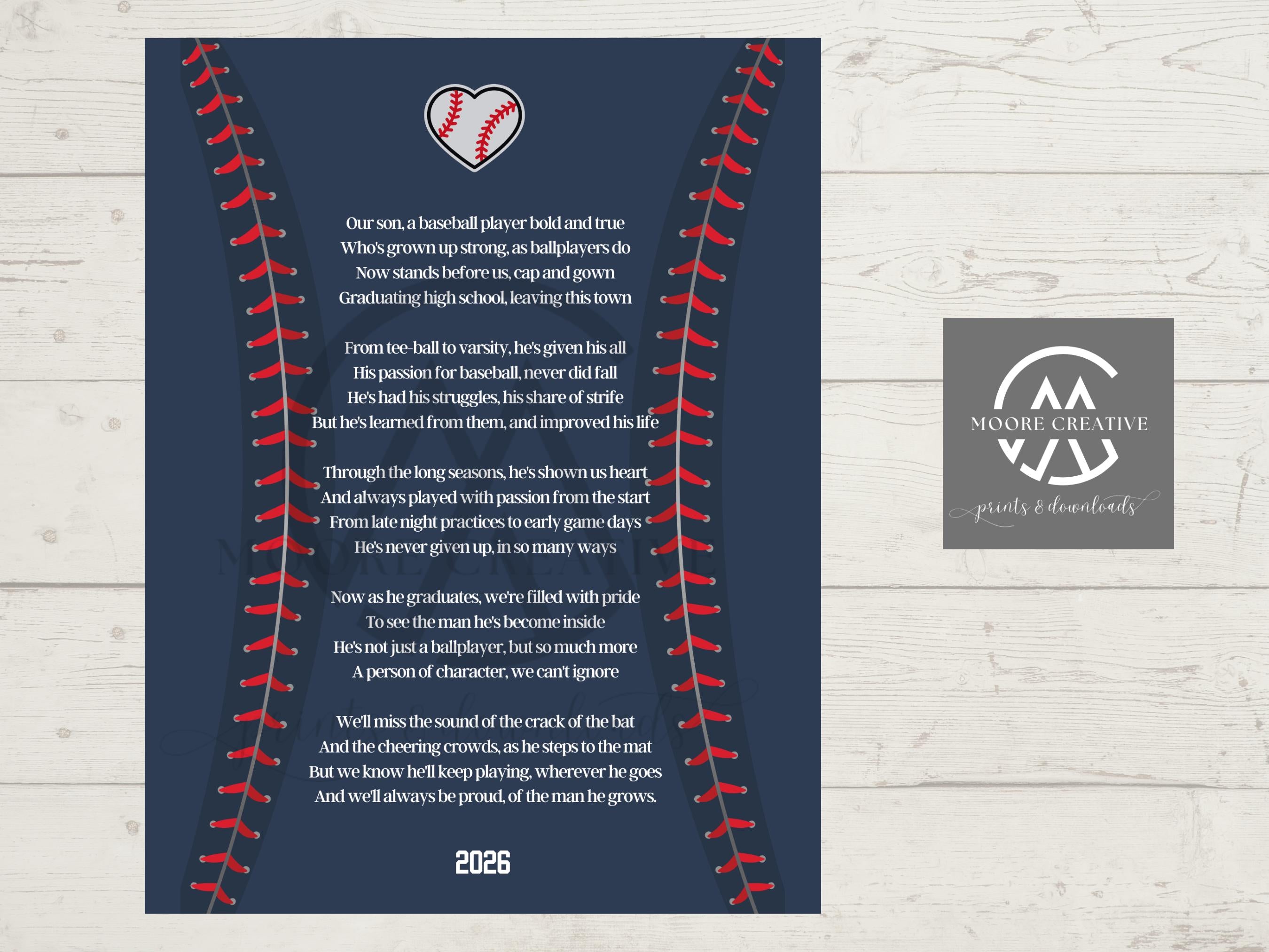 Senior Gift Class of 2026 or 2027 Senior Baseball Gift