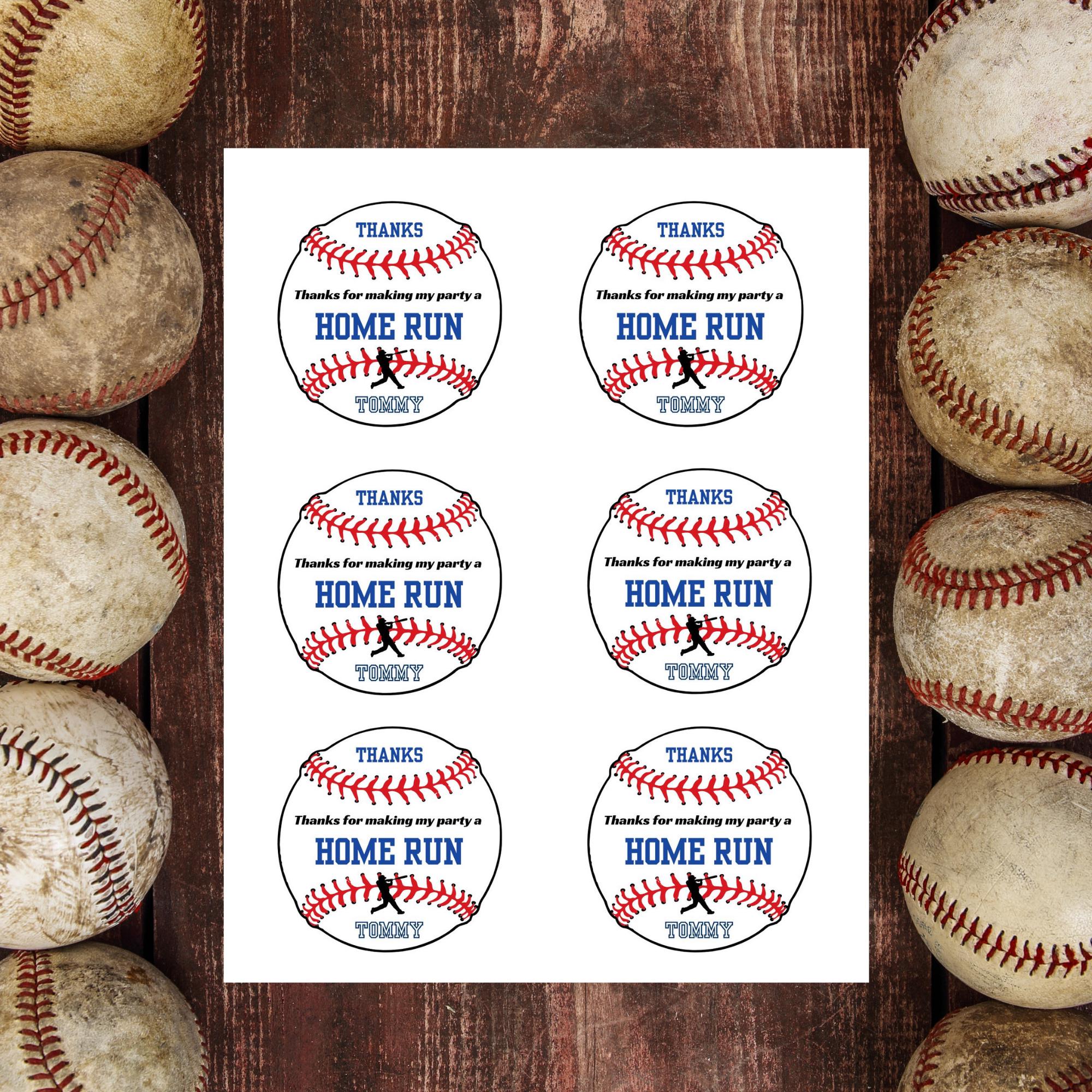 Baseball Gift Tag Baseball Tags Printable Name Tag Baseball Name Tag Printable Editable Digital Canva Template Baseball Mom Favor Tags 3"