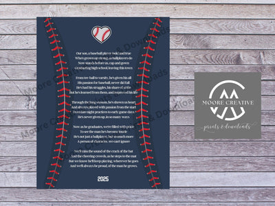 Senior Baseball Team Print Instant Download Baseball Team Instant Download