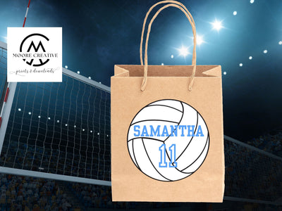 5" Volleyballs Editable Names and Player Numbers DIY Template Printable DIY Print at Home Volleyball Team Party Volleyball Download Gifts