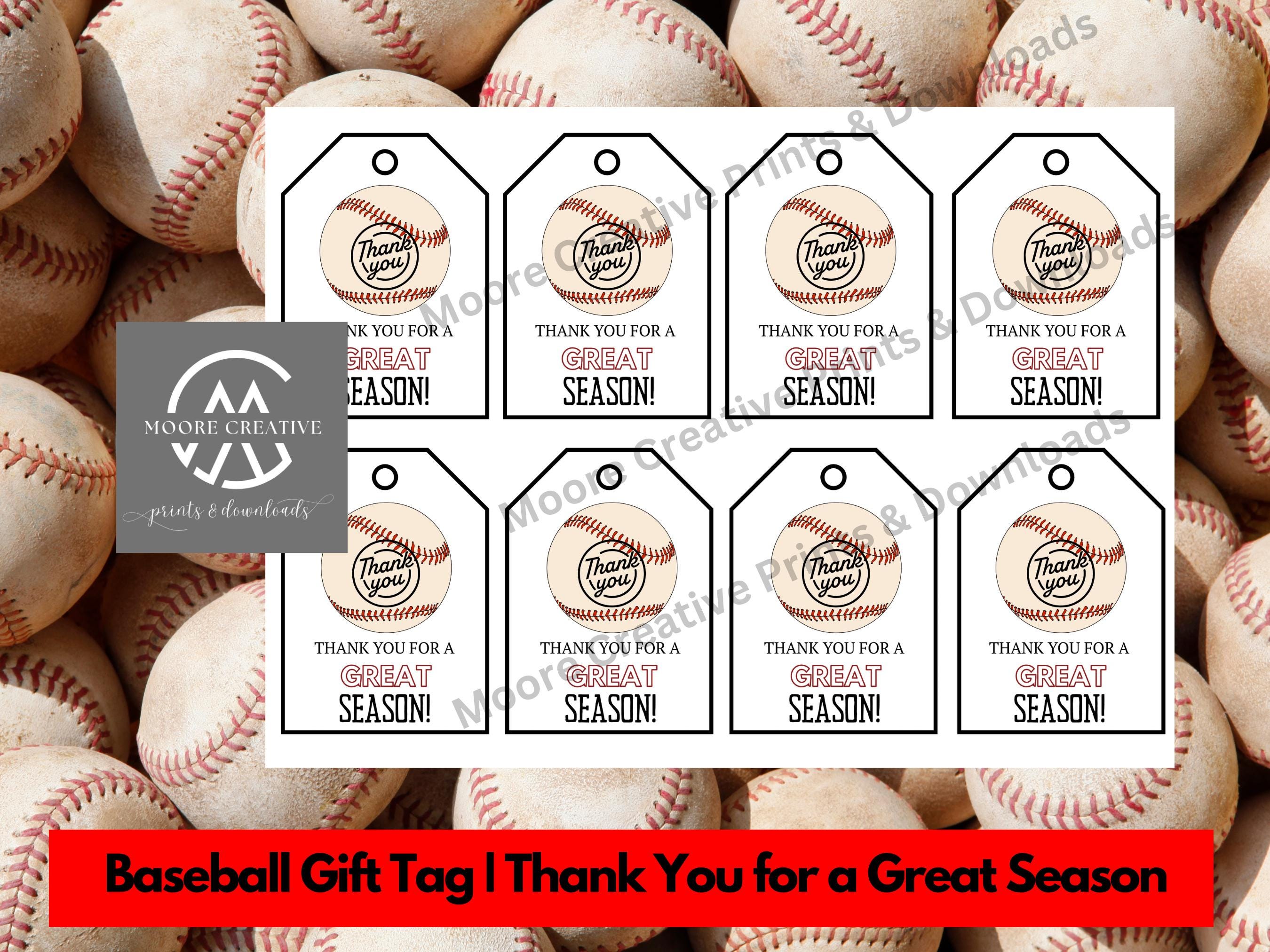 Printable Baseball Gift Tags, Baseball Team Treat Favors, End Season Printable Labels, Digital Download, 3 Sizes, Baseball, Banquet, B-ball