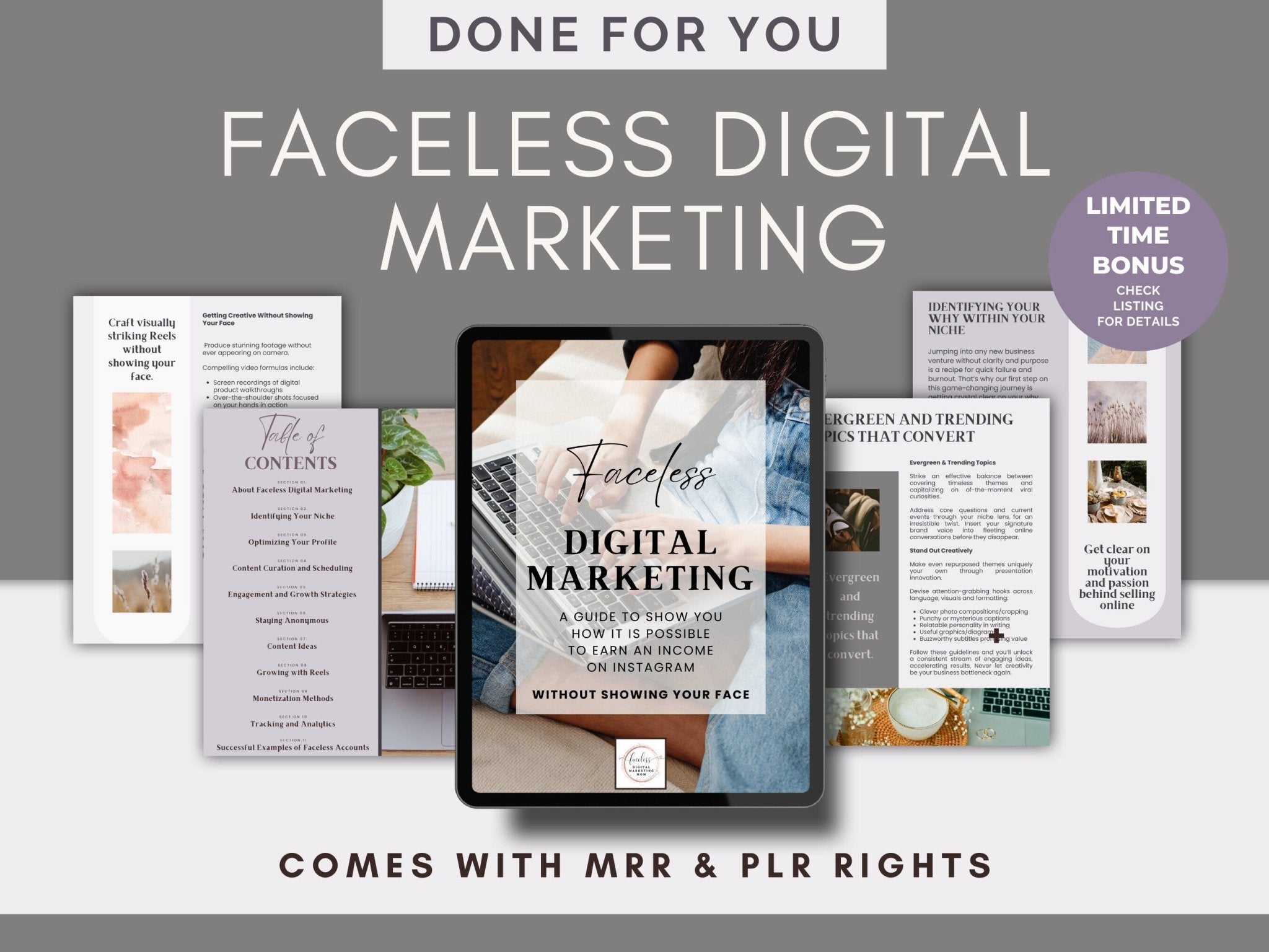 Faceless Content for Instagram and Faceless Digital Marketing Reels 