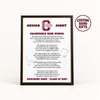 High School Marching Band Personalized Senior Night Gift Ideas Band Gifts High School Band Mom Band Grad Gifts Senior Class of 2027 Custom