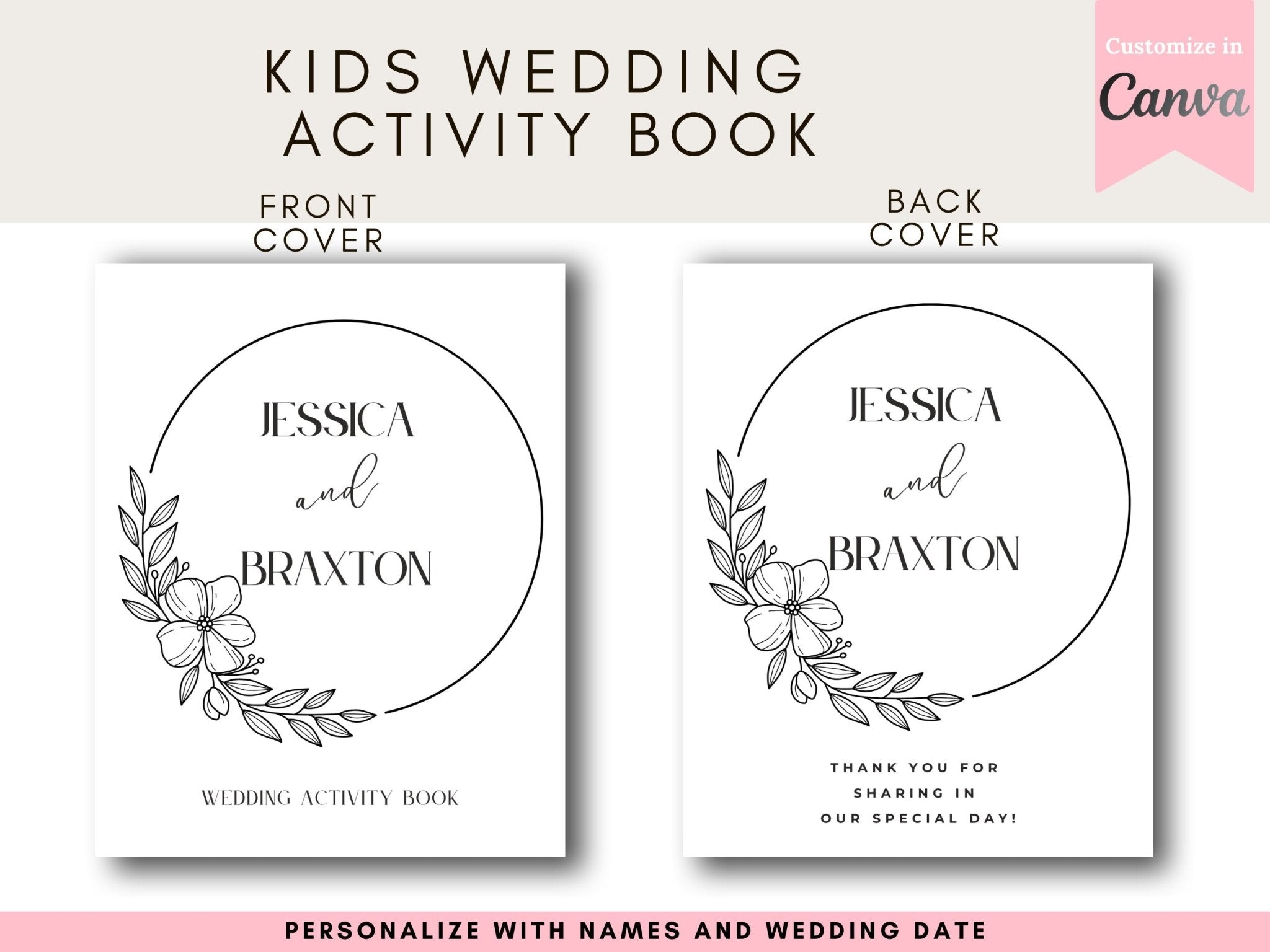 Wedding ideas,Activity Pack,Kids Wedding,Instant Download