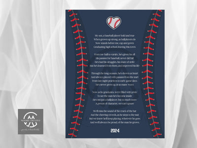 Baseball Team Gift 2026 Instant Download Sentimental Poem