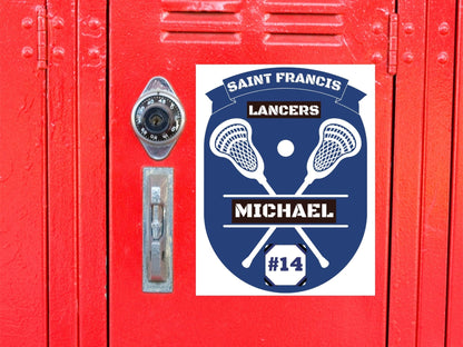 custom lacrosse signs for lockers or at school