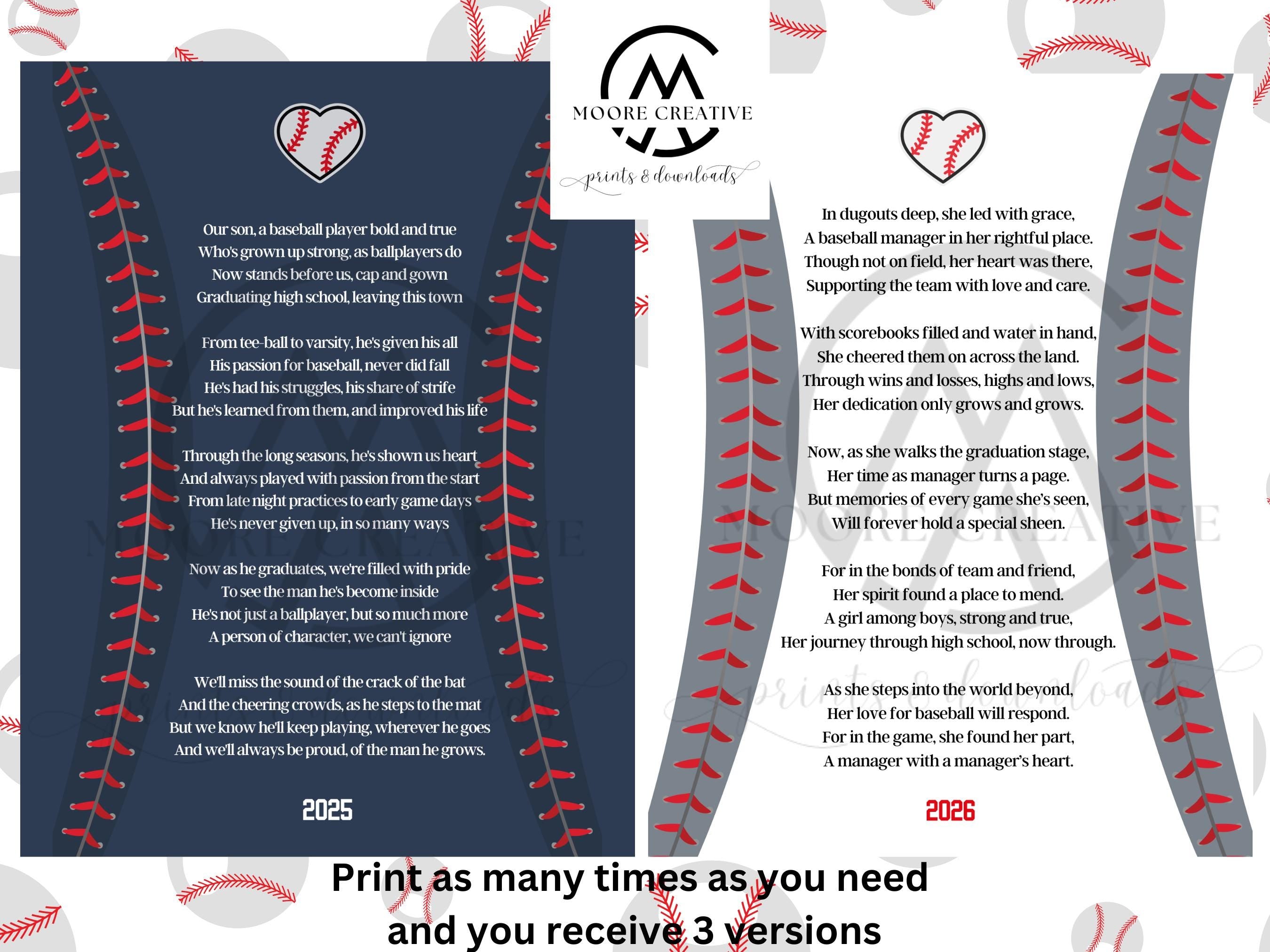 Senior Baseball Gift Graduation Baseball Senior Night Gifts Team Baseball Gift