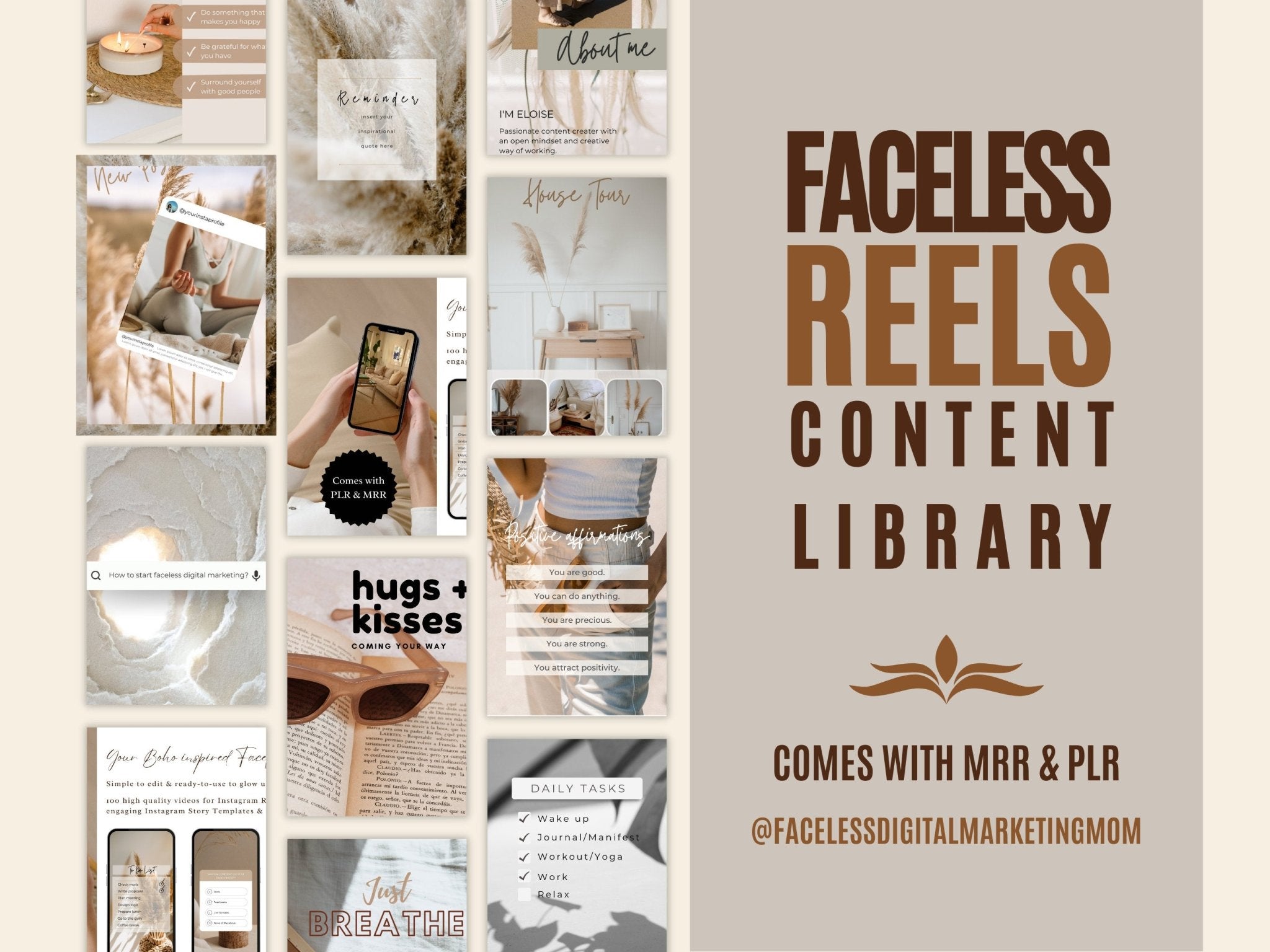 Faceless Videos for Instagram reels and content library