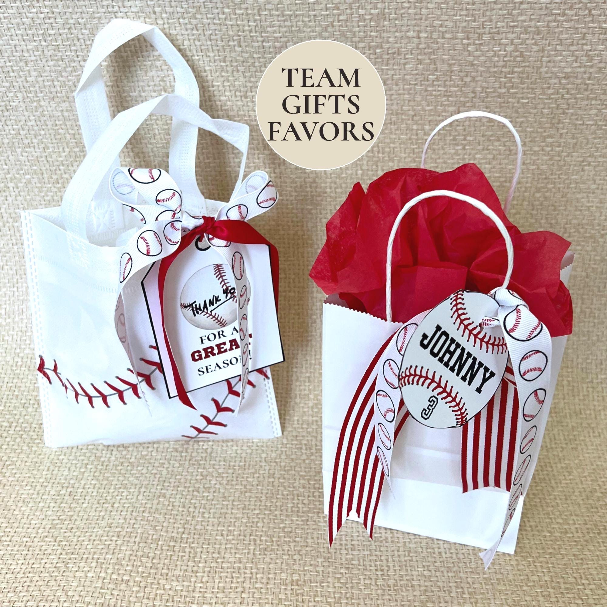 Baseball Favor Tags Baseball Game Day Snack Bag Tag