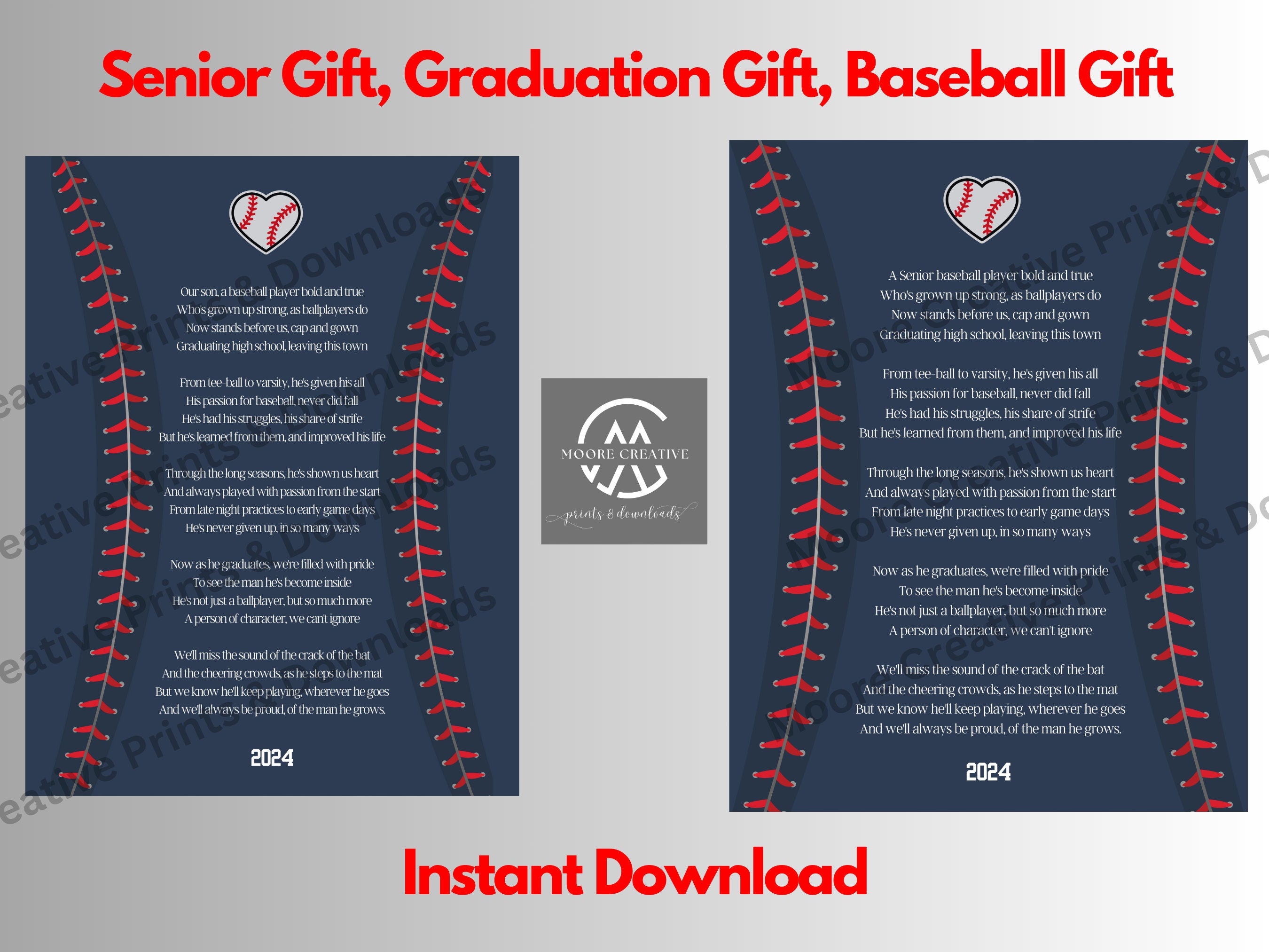 Senior Baseball Team Print Instant Download Baseball Team
