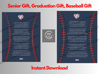 Senior Baseball Team Print Instant Download Baseball Team