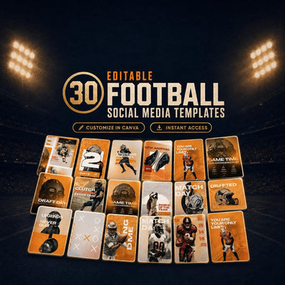 Canva Sports Team Social Media Templates Game Day Graphics Bundle Gameday Graphics Score Graphic Sports Canva Templates for Sports Teams