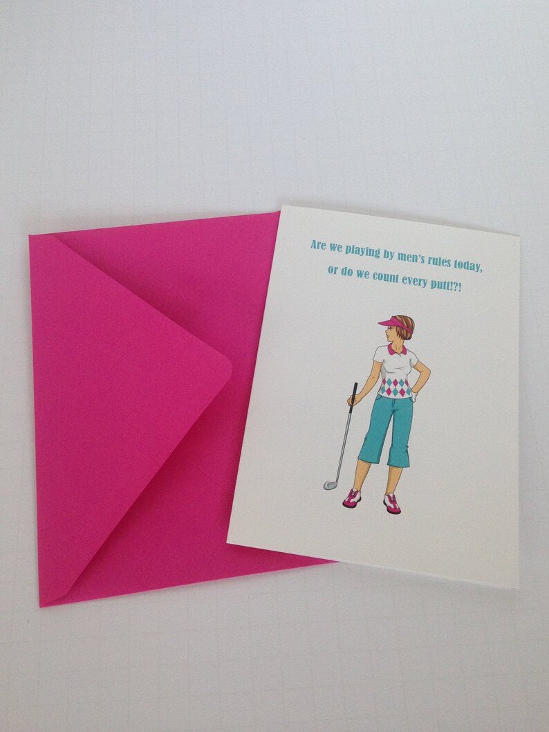 Golf Birthday Card for women