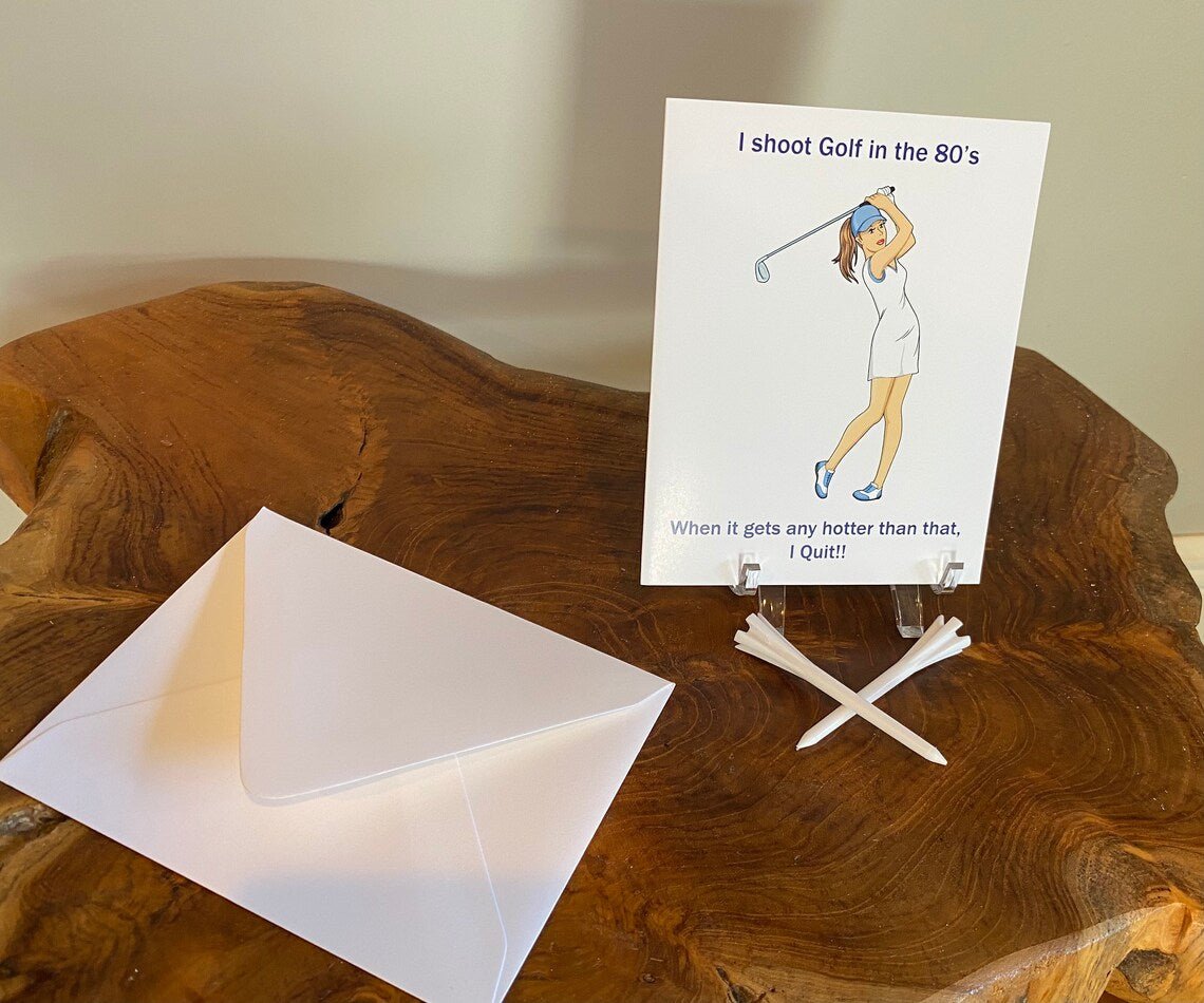 golf, ladies golf, note cards, golf note cards, women golf gifts