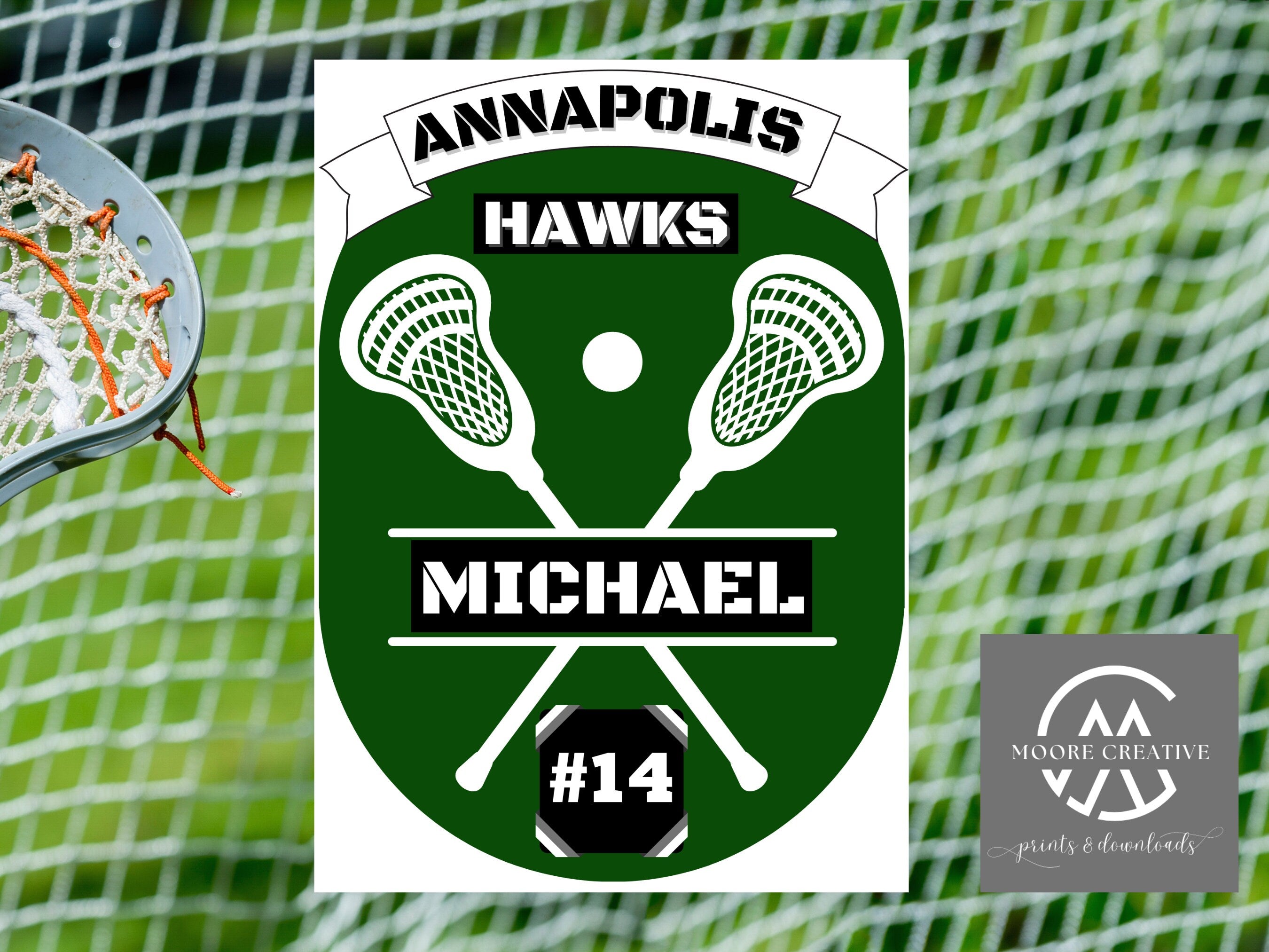 Lacrosse Signs Lacrosse Team Customized Personalized Player Number Name Team Name Locker Signs Spirit Tournament Decoration Hotel Signs