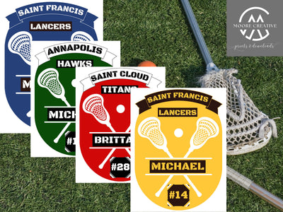 Custom Hotel Signs Personalized Gift, Customized Lacrosse Travel Team Signs, Team Name, Player Name, Number, lacrosse Sticks, Locker Signs