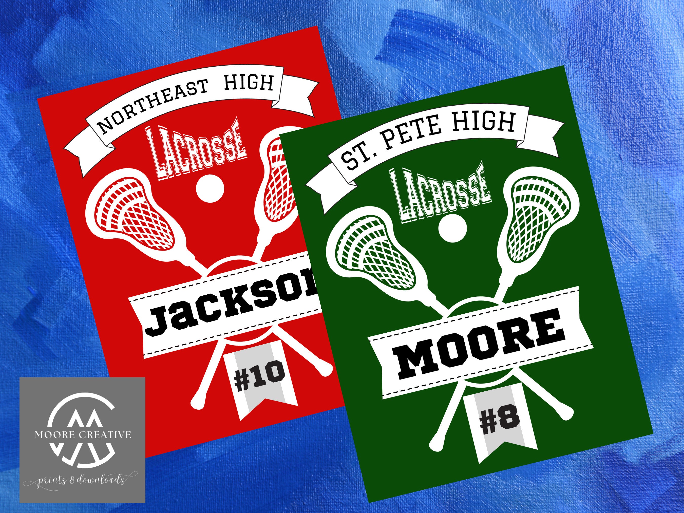 Hotel Door Signs Lacrosse Tournament Decoration Hotel Signs Lacross Personalized Lacrosse Gift Customized, Player Name, Jersey Number, Team
