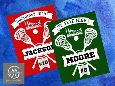 Hotel Door Signs Lacrosse Tournament Decoration Hotel Signs Lacross Personalized Lacrosse Gift Customized, Player Name, Jersey Number, Team