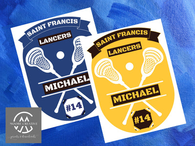Lacrosse Signs Lacrosse Team Customized Personalized Player Number Name Team Name Locker Signs Spirit Tournament Decoration Hotel Signs