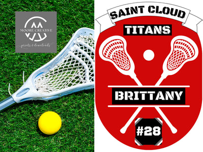 Lacrosse Signs Lacrosse Team Customized Personalized Player Number Name Team Name Locker Signs Spirit Tournament Decoration Hotel Signs