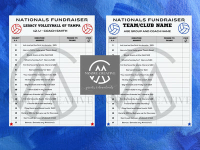 Editable Volleyball Fundraiser Flyer Template, Sport Fundraiser, Canva Template, Sport calendar, Volleyball, Editable Pick a Date, V-ball
