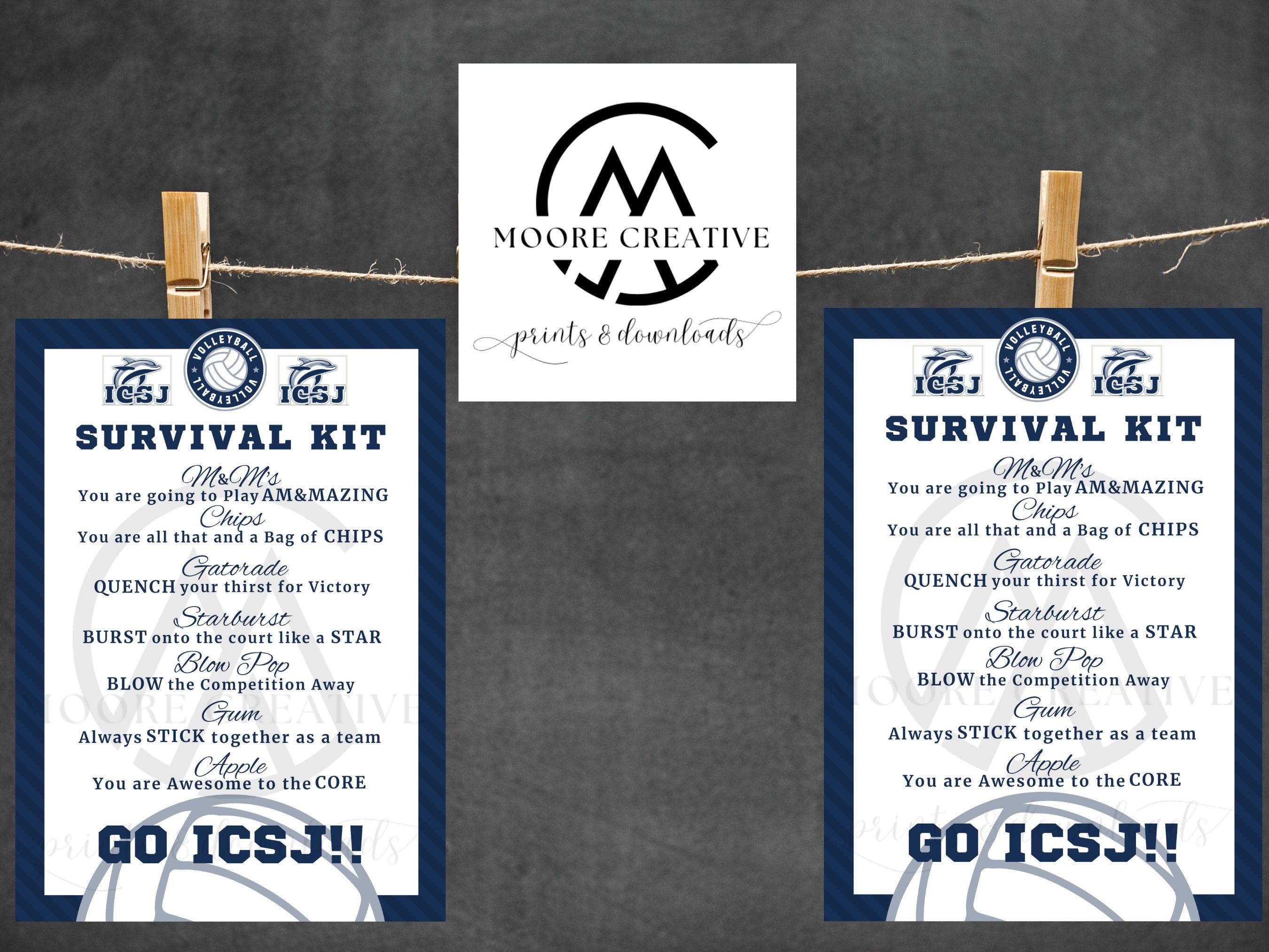 PERSONALIZED Volleyball Survival Kit, Volleyball Sign, Personalized Volleyball Sign, Volleyball AAU Nationals, Add Logo or Custom Team Name