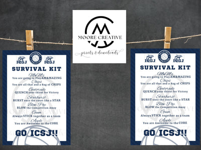PERSONALIZED Volleyball Survival Kit, Volleyball Sign, Personalized Volleyball Sign, Volleyball AAU Nationals, Add Logo or Custom Team Name