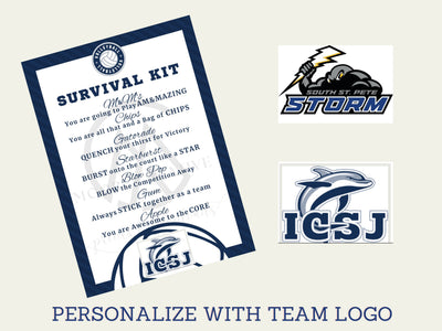 PERSONALIZED Volleyball Survival Kit, Volleyball Sign, Personalized Volleyball Sign, Volleyball AAU Nationals, Add Logo or Custom Team Name