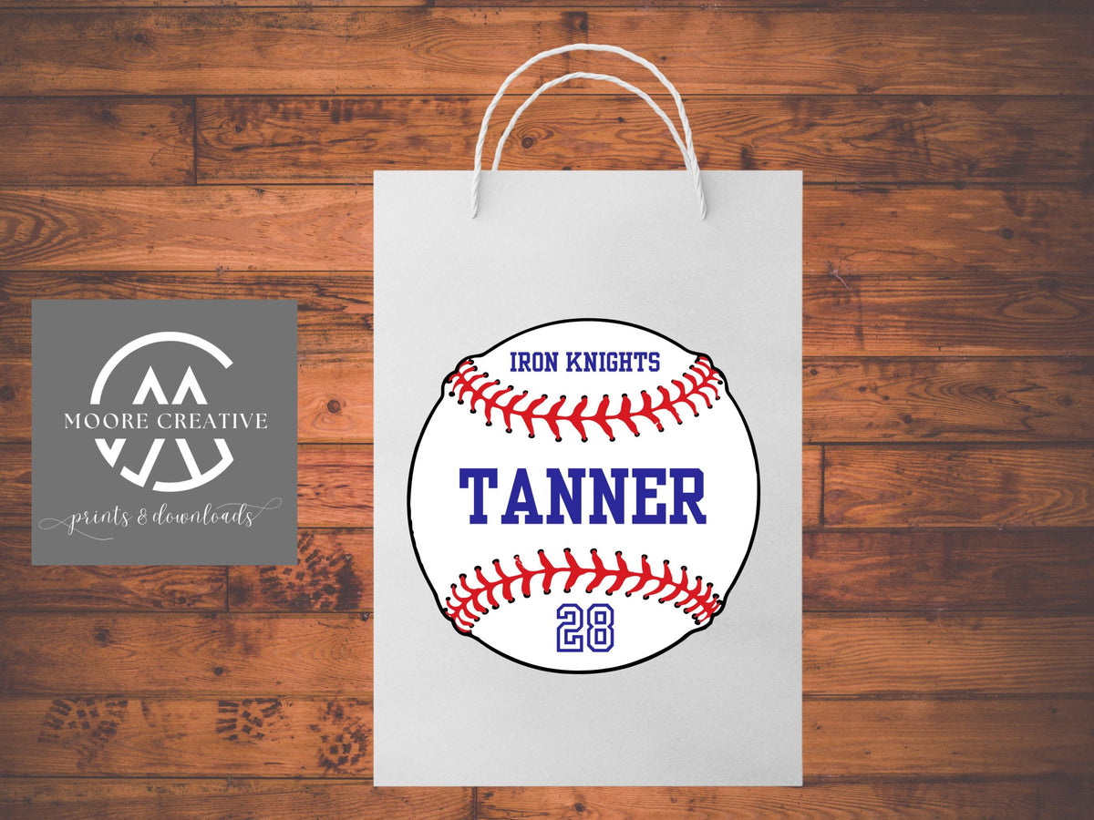 Personalized Baseball Bag Tags Done for You Custom Favor Tags Baseball Team Name Baseball Number Baseball Colors Team Name 5 Inch Qty 12