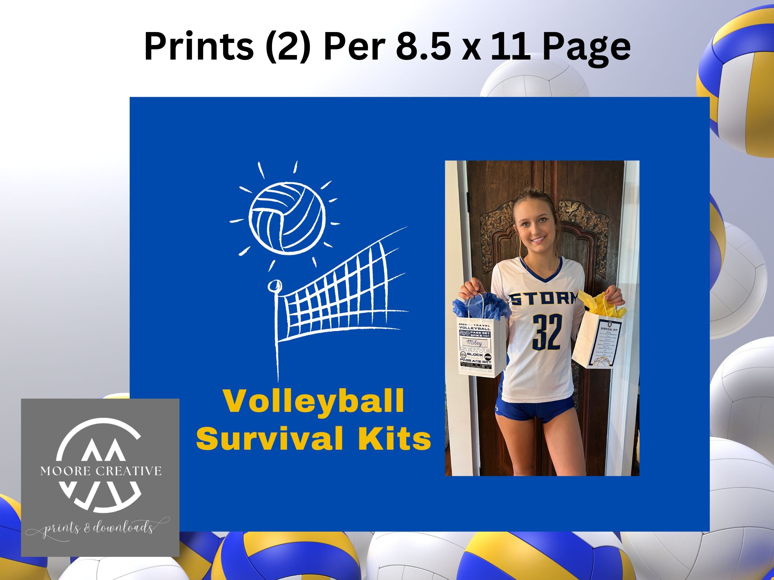 PERSONALIZED Volleyball Survival Kit, Volleyball Sign, Personalized Volleyball Sign, Volleyball AAU Nationals, Add Logo or Custom Team Name