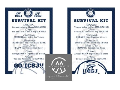 PERSONALIZED Volleyball Survival Kit, Volleyball Sign, Personalized Volleyball Sign, Volleyball AAU Nationals, Add Logo or Custom Team Name