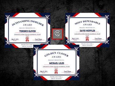 Editable Baseball Award Certificates, 50, Award Ceremony Certificates, Printable Baseball awards, T-Ball Award, Baseball Team Awards, FIFTY