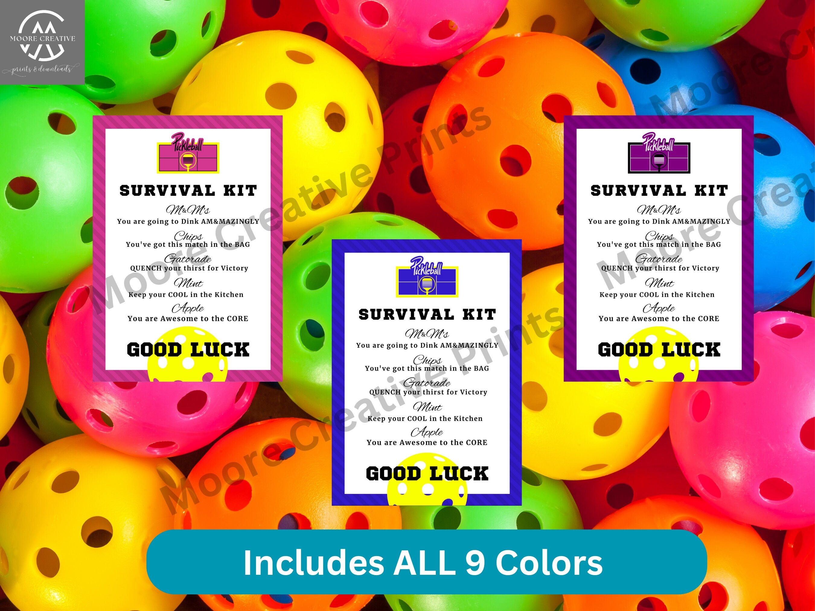 Pickleball Ladies, Players, Survival Kit, Pickleball Prints, Gifts, Pickleball Tournaments, Player, Print, Paddle, Men, INSTANT DOWNLOAD